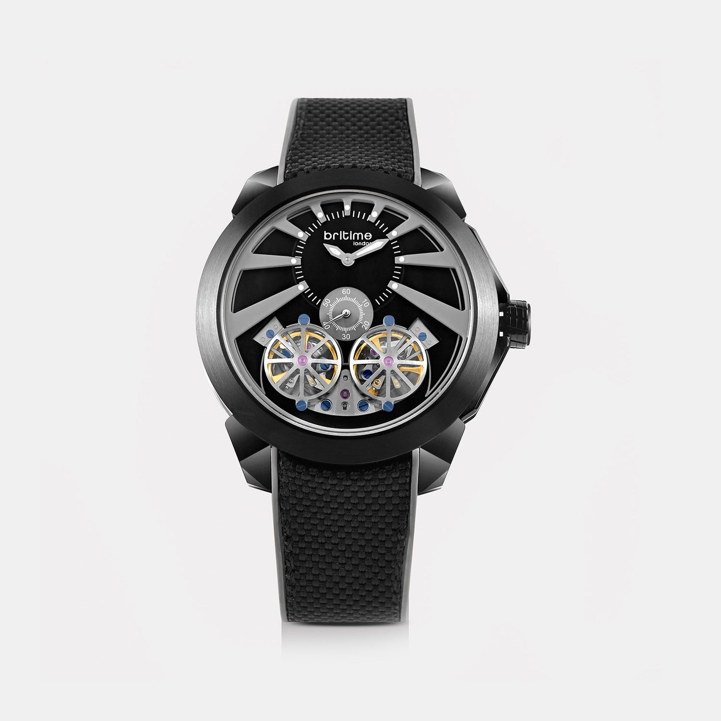 Vortex Men Automatic Black Dial Analog Silicone Watch 257-P41506