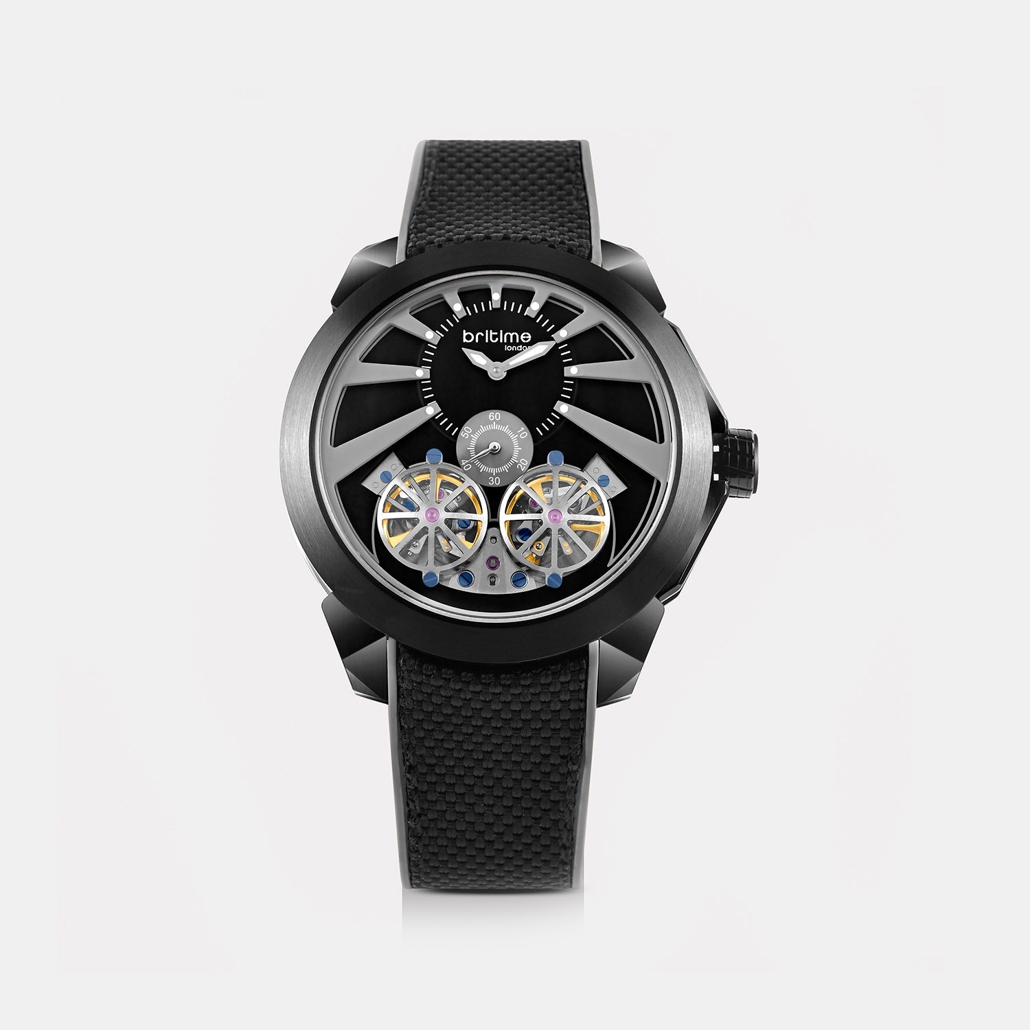 Vortex Men Automatic Black Dial Analog Silicone Watch 257-P41506