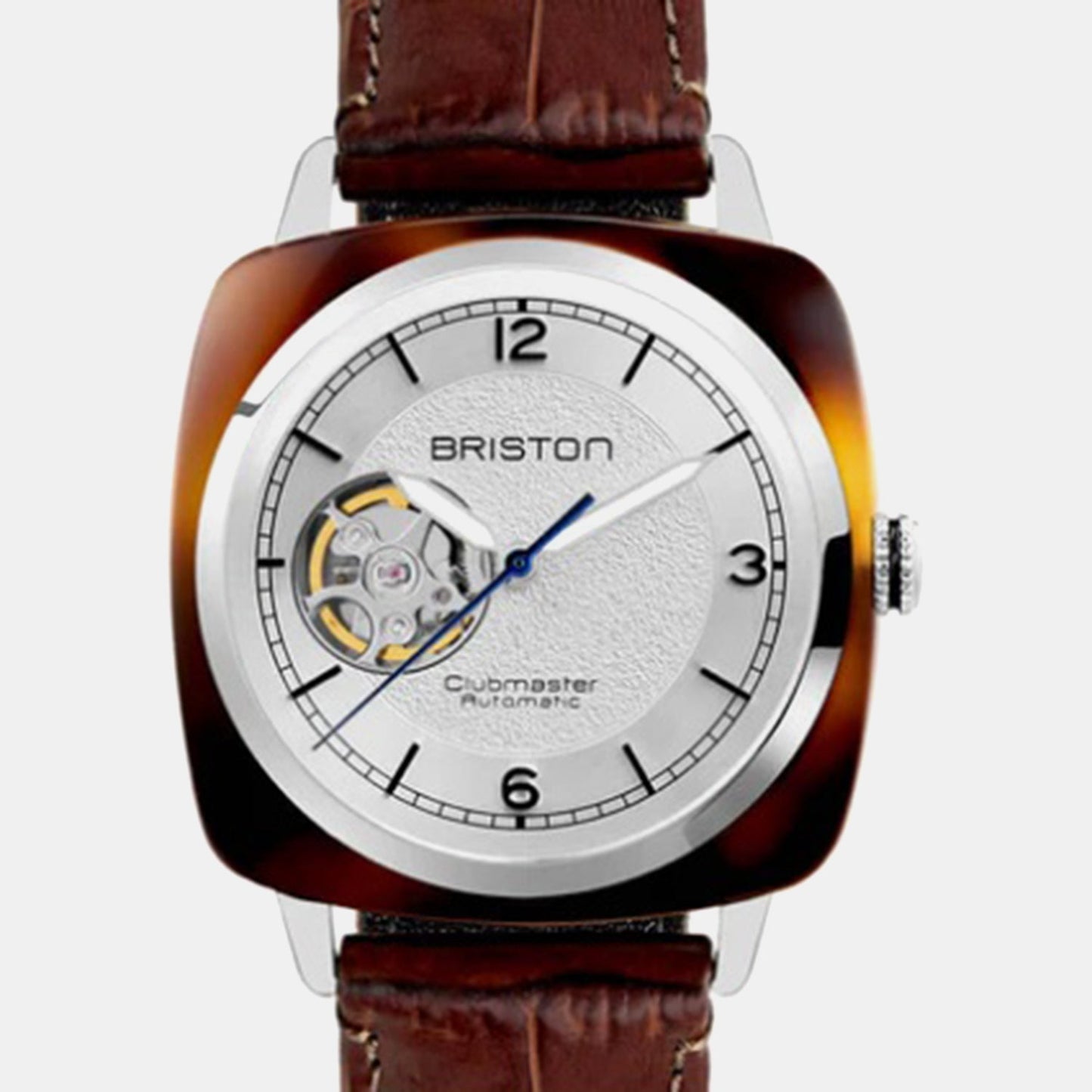 Clubmaster Legend Classic Unisex Automatic White Dial Analog Leather Watch 25739.SA.T.2.LABR