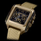 Unisex Quartz Black Dial Chronograph Rubber Watch 261838.PKAM.TJ.19.FK