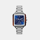 Unisex Quartz Blue Dial Chronograph Stainless Steel Watch 261838.SA.T.9.SB
