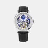 Aquatica Men Automatic Blue Dial Multi-Function Leather Watch 274-L10506