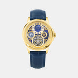 Aquatica Men Automatic Black Dial Multi-Function Leather Watch 274-L20507