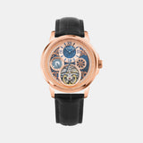 Aquatica Men Automatic Blue Dial Multi-Function Leather Watch 274-L30506