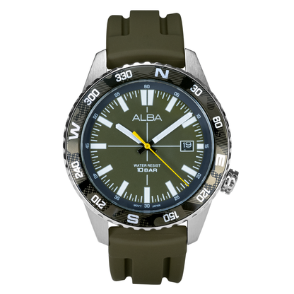 Alba AS9Q21X1 Watch With Rotating Bezel