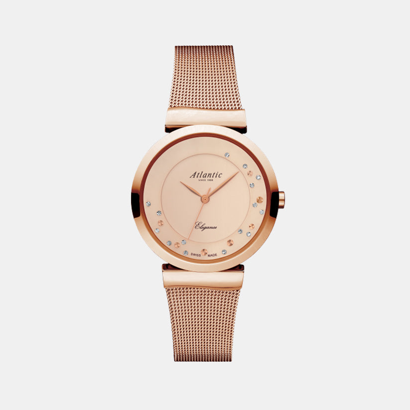 Women Quartz Copper Dial Analog Stainless Steel Watch 29039.44.79MB