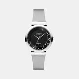 Women Quartz Black Dial Analog Stainless Steel Watch 29039.41.69MB