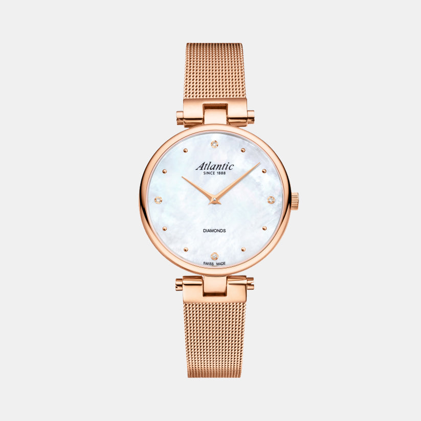 Women Quartz Mother Of Pearl Dial Analog Stainless Steel Watch 29044.44.07RMB