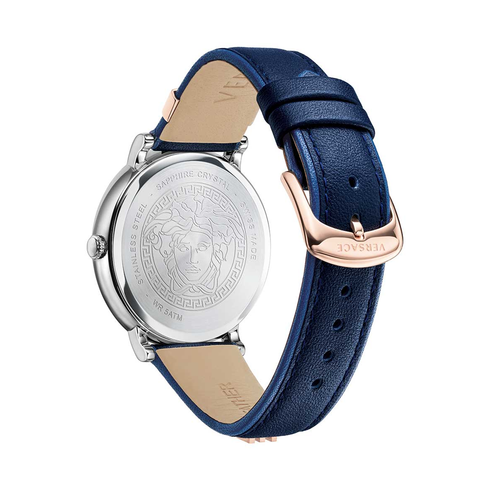 VERSACE VBP090017 V-Circle Dark Blue Dial Ladies Watch