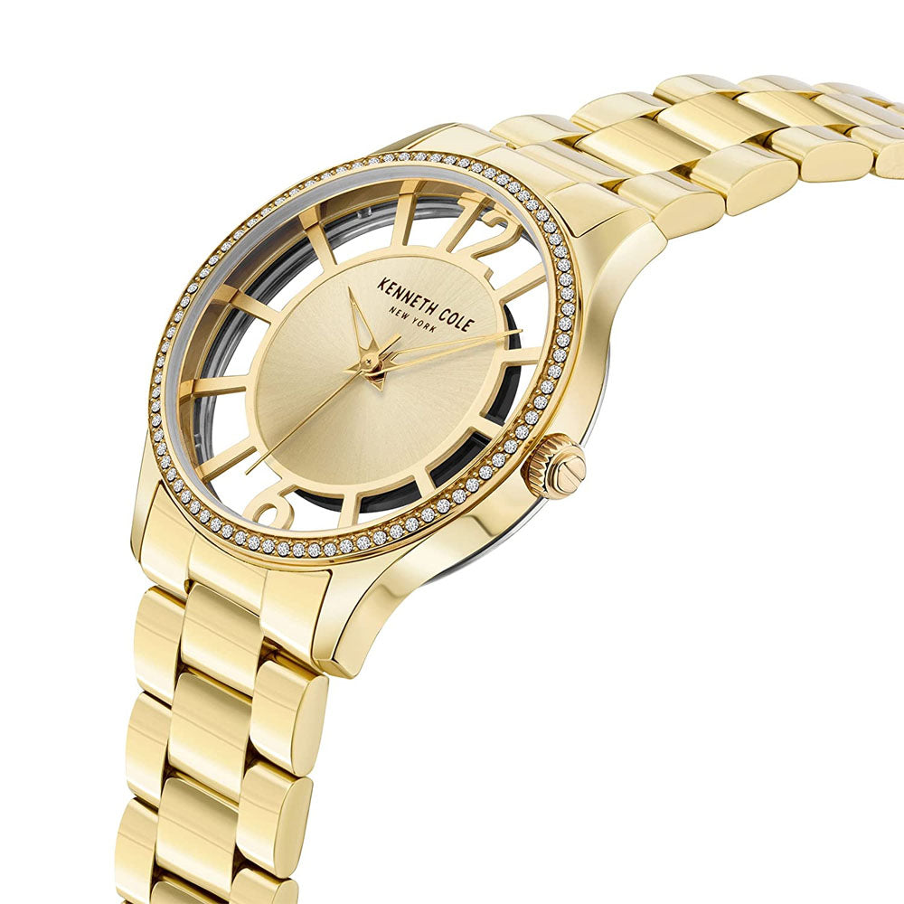 Kenneth Cole Analog Gold Dial Women's Watch-KCWLG2105602LD
