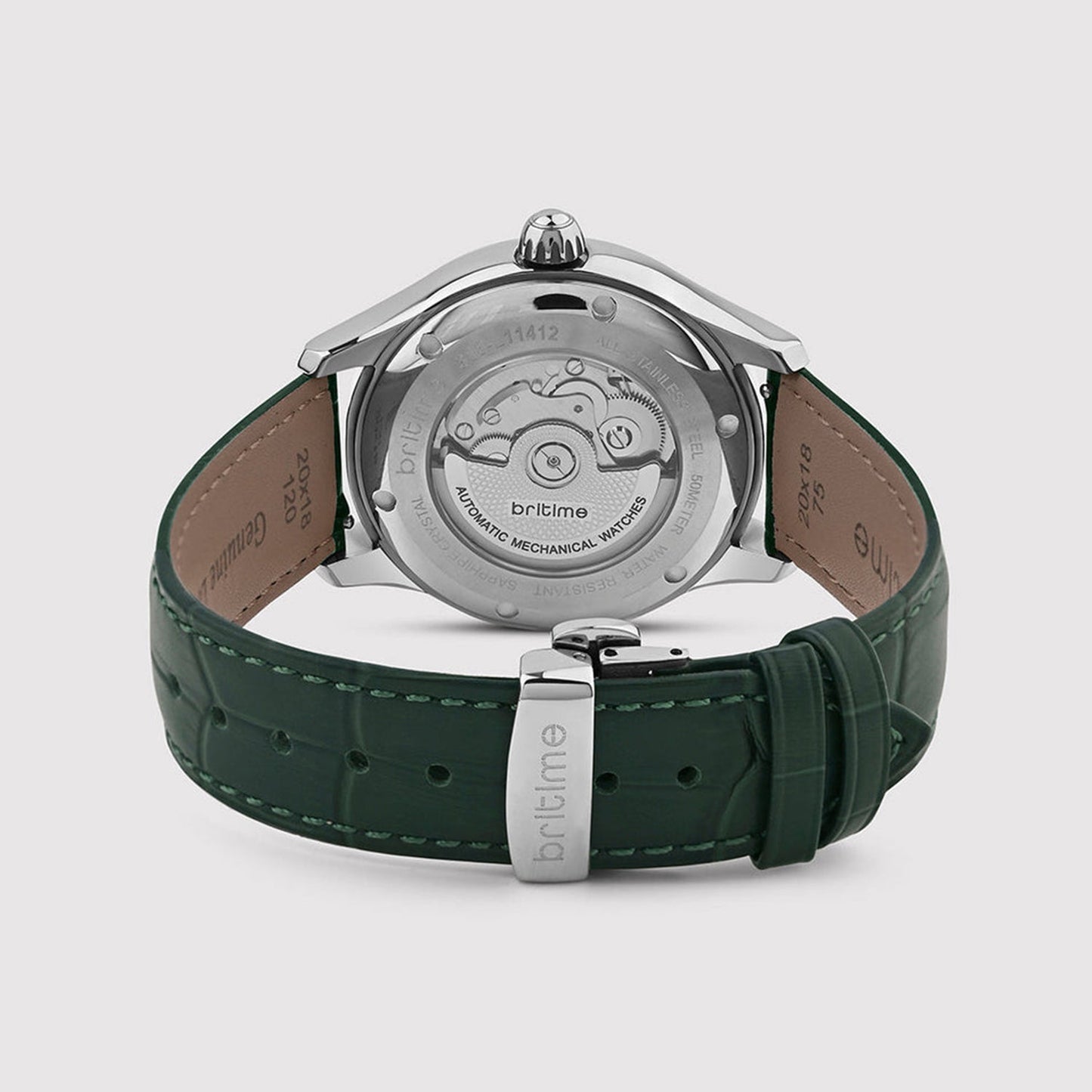 Windsor Men Automatic Green Dial Analog Leather Watch 318-L11412