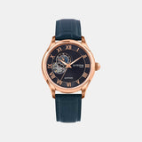 Spiral Men Automatic Blue Dial Multi-Function Leather Watch 318-L30507