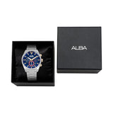 Alba Signa Blue Patterned Dial Watch