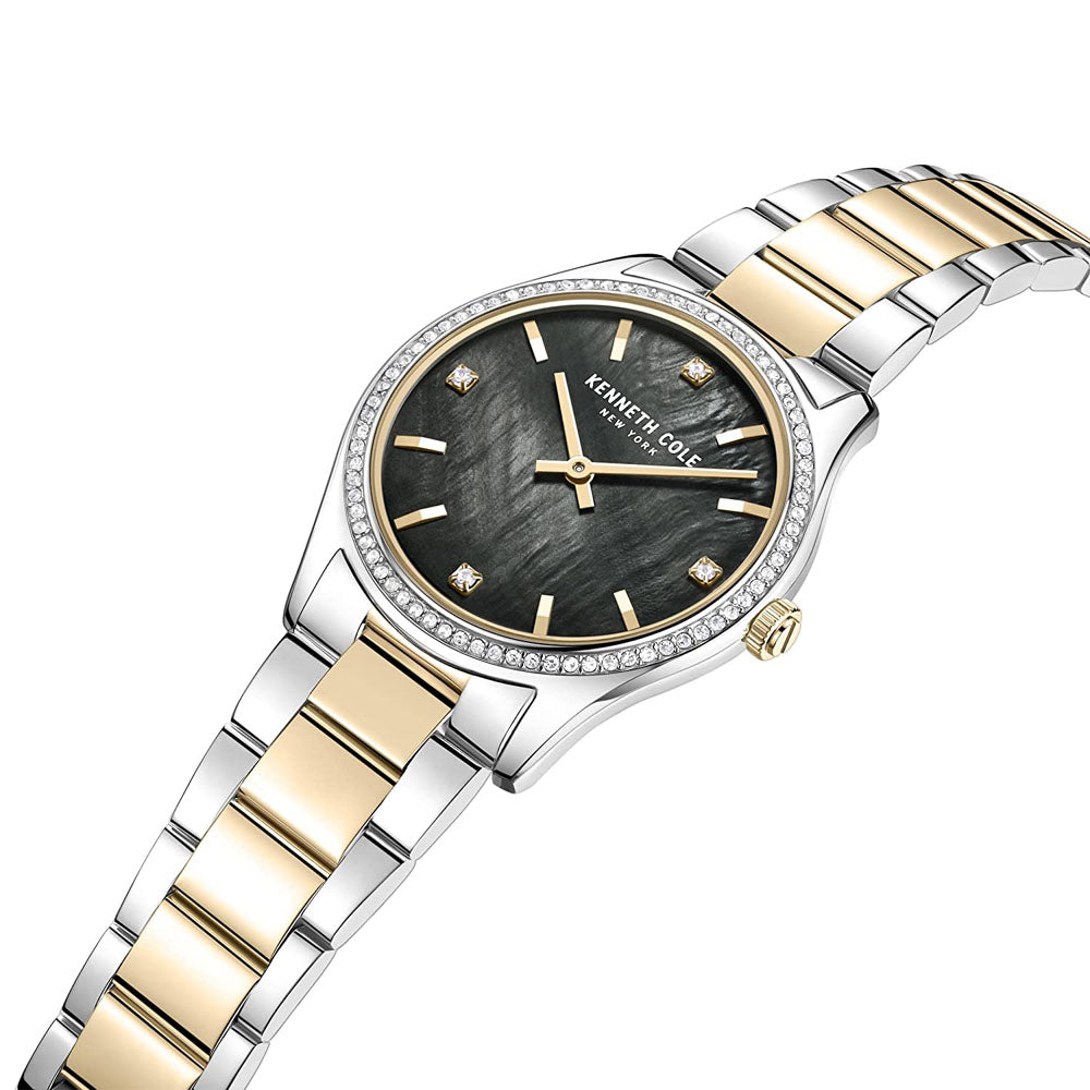 Kenneth Cole Quartz Analog Black Dial Stainless Steel Strap Watch for Women