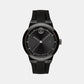 Bold Fusion Men Quartz Black Dial Analog Stainless Steel Watch 3600849