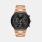 Bold Men Quartz Black Dial Chronograph Stainless Steel Watch 3600898