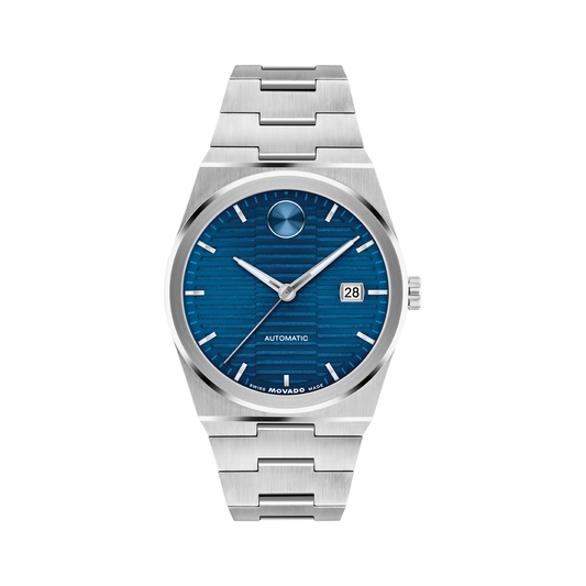Movado BOLD Quest Automatic 39mm Moonlight Blue Dial Watch