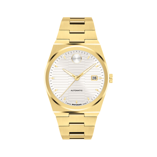 Movado BOLD Quest Automatic Luxury Watch with Integrated Bracelet