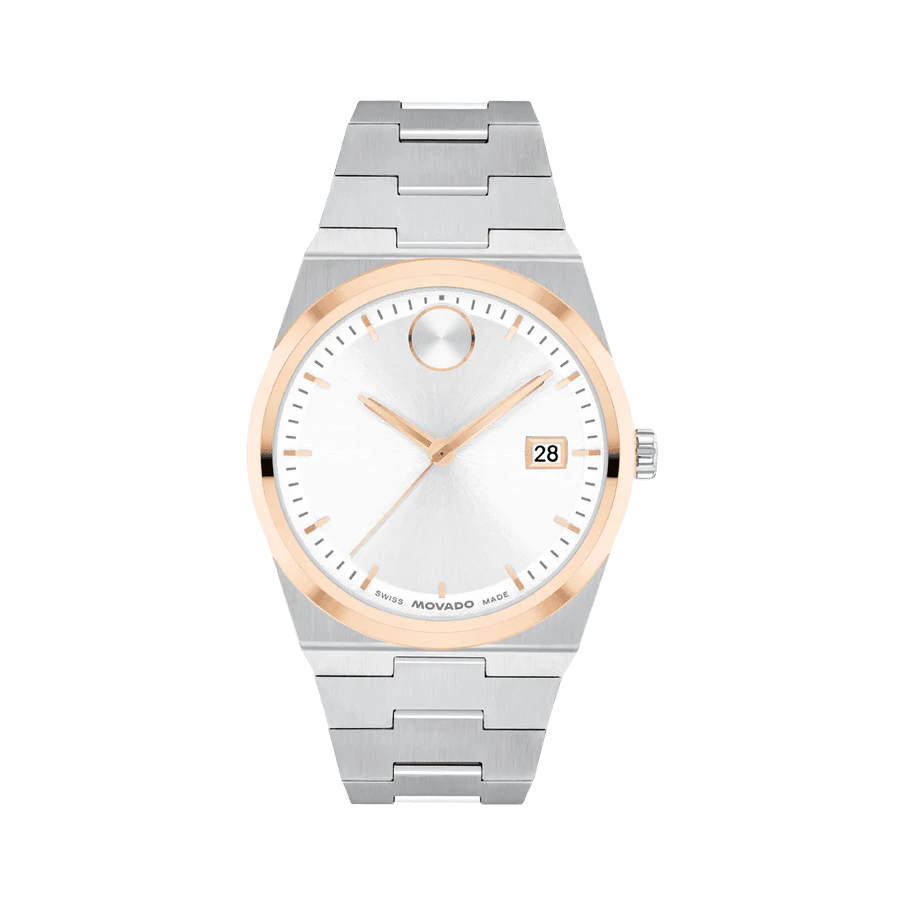 Movado Bold Quest 40mm Two Tone Silver Watch 3600972