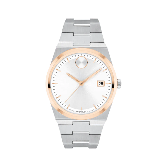 Movado Bold Quest 40mm Two Tone Silver Watch 3600972