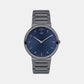 Bold Men Quartz Blue Dial Analog Stainless Steel Watch 3601076