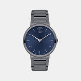 Bold Men Quartz Blue Dial Analog Stainless Steel Watch 3601076