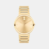 Bold Men Quartz Gold Dial Analog Stainless Steel Watch 3601081