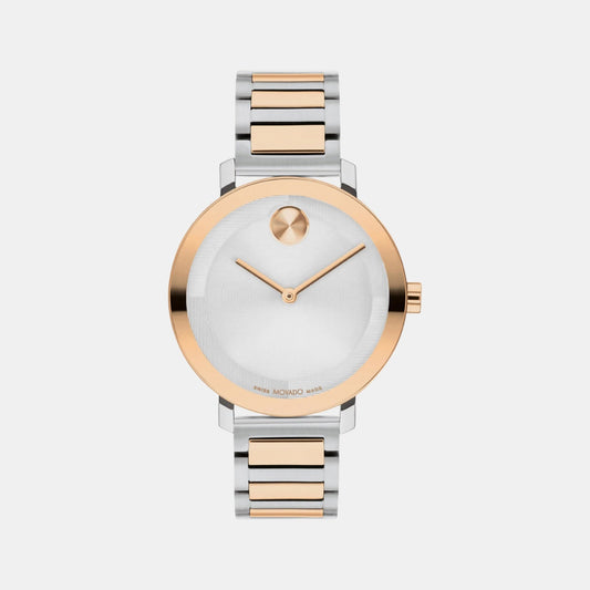 Bold Women Quartz Silver Dial Analog Stainless Steel Watch 3601141
