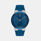 Bold Men Quartz Blue Dial Analog Silicone Watch 3601193