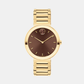 Bold Women Quartz Brown Dial Analog Stainless Steel Watch 3601220