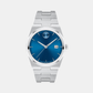 Bold Men Quartz Blue Dial Analog Stainless Steel Watch 3601221