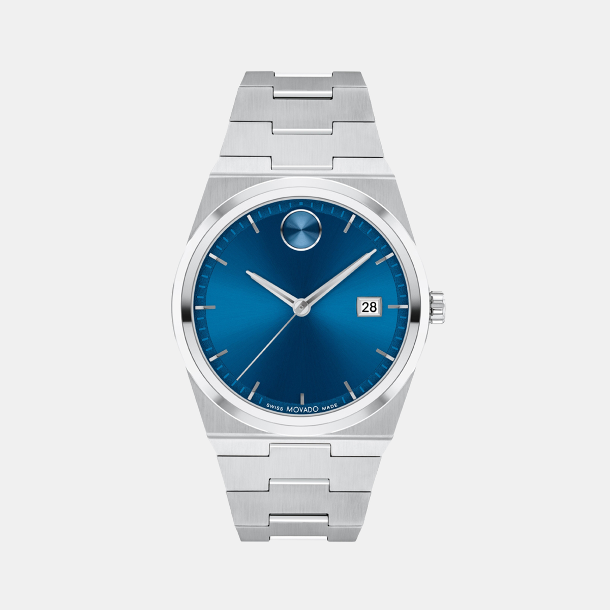 Bold Men Quartz Blue Dial Analog Stainless Steel Watch 3601221