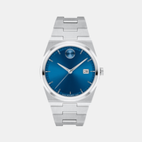 Bold Men Quartz Blue Dial Analog Stainless Steel Watch 3601221