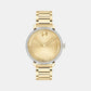 Bold Women Quartz Gold Dial Analog Stainless Steel Watch 3601225