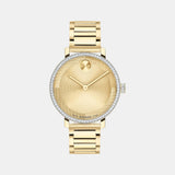 Bold Women Quartz Gold Dial Analog Stainless Steel Watch 3601225