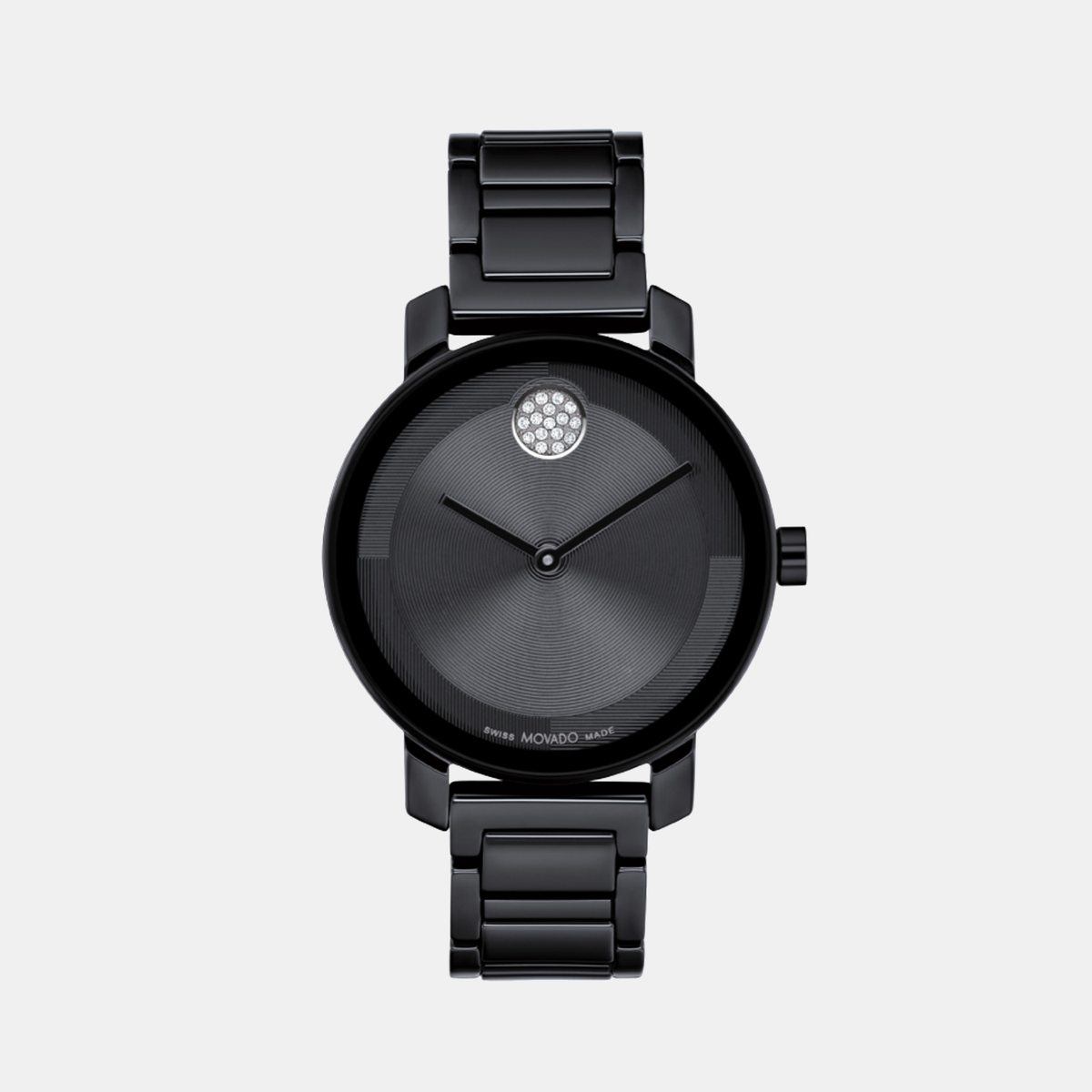 Bold Women Quartz Black Dial Analog Stainless Steel Watch 3601235