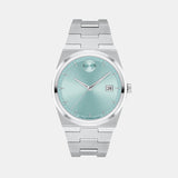 Bold Men Quartz Blue Dial Analog Stainless Steel Watch 3601243