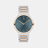 Bold Men Quartz Teal Dial Analog Stainless Steel Watch 3601268