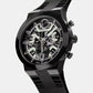 Bold Men Quartz Black Dial Chronograph Silicone Watch 3601284