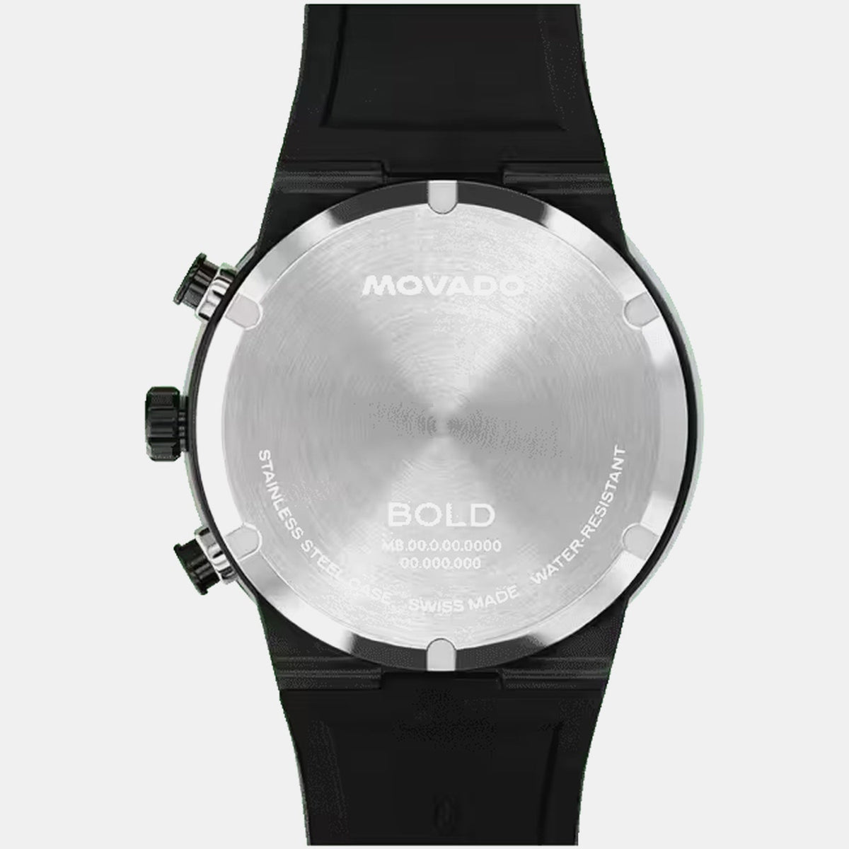 Bold Men Quartz Black Dial Chronograph Silicone Watch 3601284
