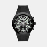 Bold Men Quartz Black Dial Chronograph Silicone Watch 3601284
