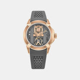 Quantum Men Automatic Grey Dial Analog Silicone Watch 395-P31509