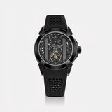 Quantum Men Automatic Grey Dial Analog Silicone Watch 395-P81506