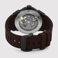 Quantum Men Automatic Grey Dial Analog Silicone Watch 395-P81515