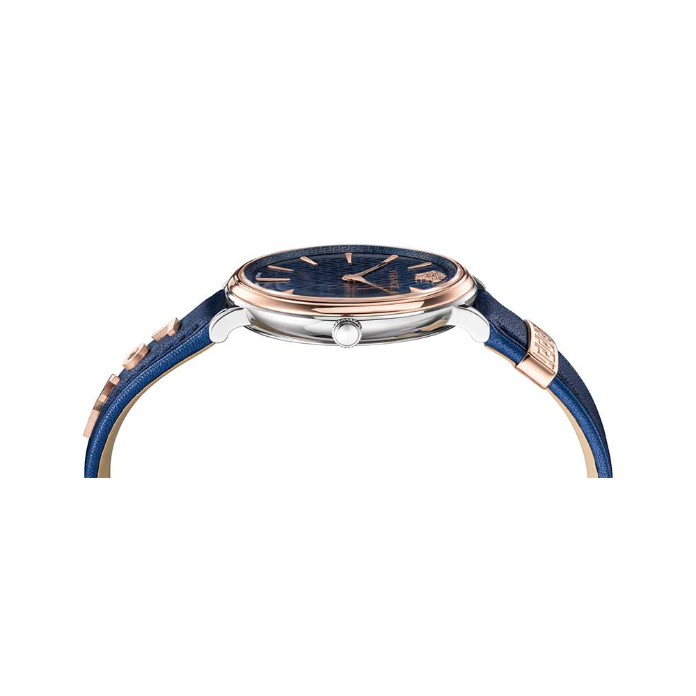 VERSACE VBP090017 V-Circle Dark Blue Dial Ladies Watch