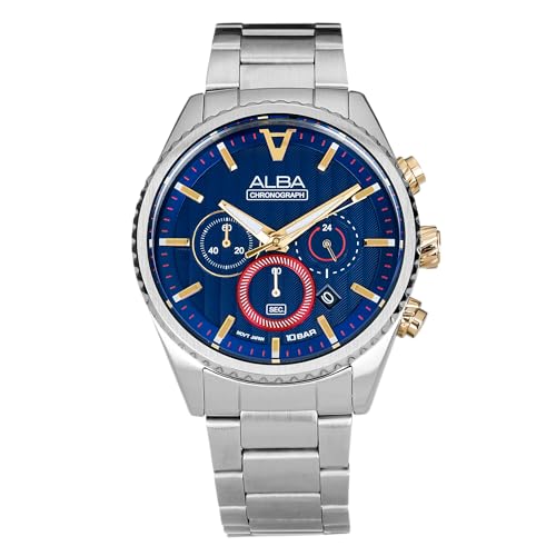 Alba Signa Blue Patterned Dial Watch