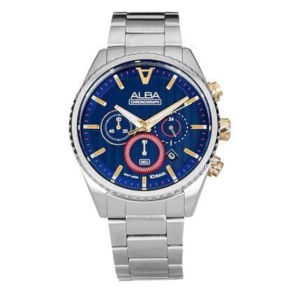 Alba Signa Blue Patterned Dial Watch