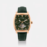 Emerion Men Automatic Green Dial Multi-Function Leather Watch 465-L31412