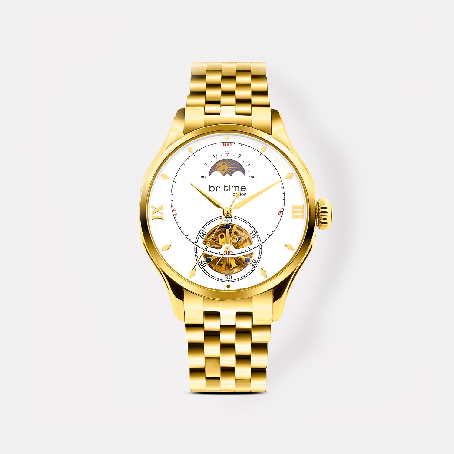 Men Automatic Silver Dial Analog Stainless Steel Watch 479-M20202