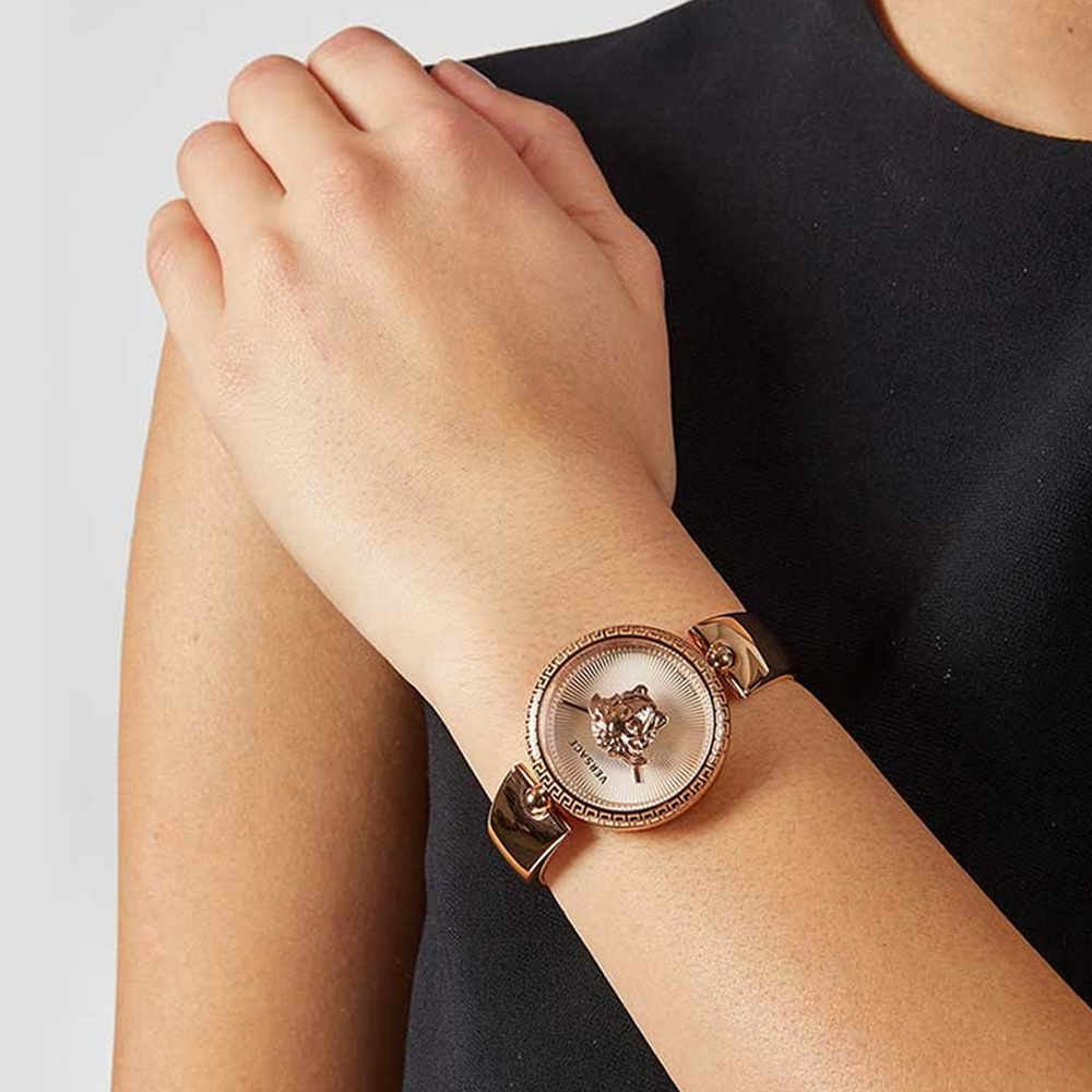 Versace VECQ00718 Palazzo - 34mm Analog Gold Dial Ladies Watch